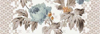 Декорна плочка Фаенца 25x75 см. с цветя - син цвят- KAI/Fiore