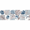 Декорна плочка Фаенца Пачуърк цвете - син цвят