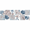 Декорна плочка Фаенца Пачуърк цвете - син цвят - KAI/Fiore