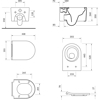 Схема на окачена тоалетна чиния  Inverto Cersanit