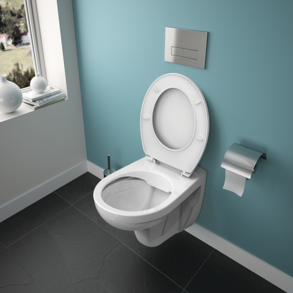 K881001 Евровит тоалетна чиния конзолна бяла без ринг - Ideal Standard