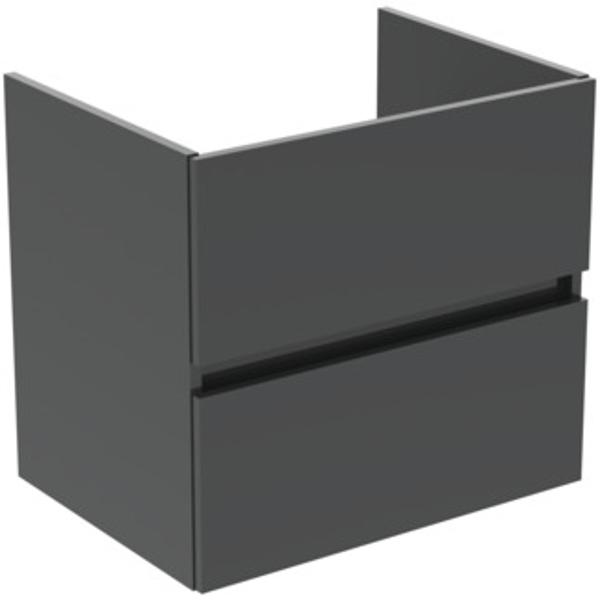 R0259TI EUROVIT+ Конзолен шкаф за мивка 60см с 2 чекмеджета, сив гланц - Ideal Standard