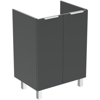 R0258TI EUROVIT+ Стоящ шкаф за мивка 60см с 2 врати, сив гланц - Ideal Standard