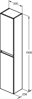 R0268TI EUROVIT+ Конзолна колона, реверсивна , сив гланц -