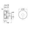 A5A2B96NM0 Naia Вграден смесител за душ (Roca Box) NM Brushed Titanium -