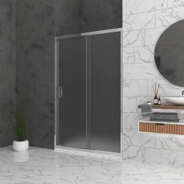 Душ кабина Bella W1 100см H195 мат 6мм, хром профил