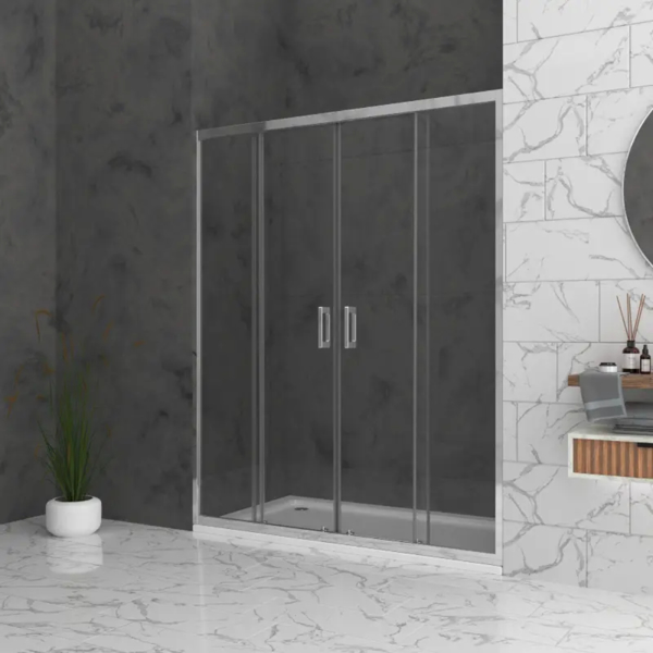 Душ кабина Bella W2 185см H195 прозрачно 6мм, хром профил